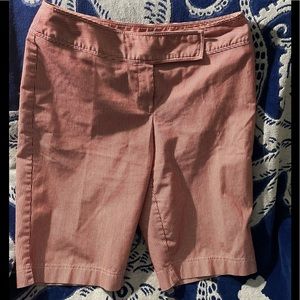 Red pinstripe shorts